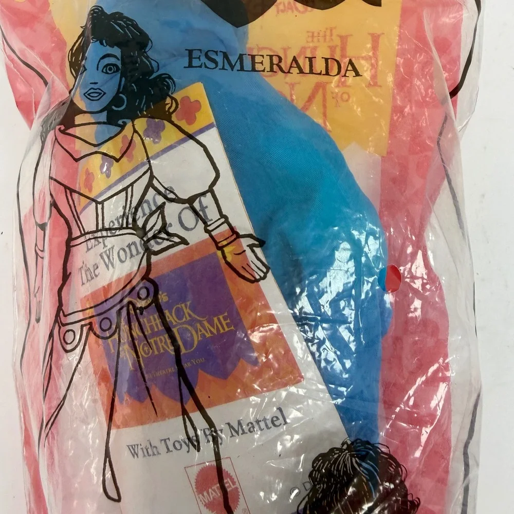 Disney Hunchback of Notre Dame Esmeralda Burger King Mattel Toy 1996 New Sealed